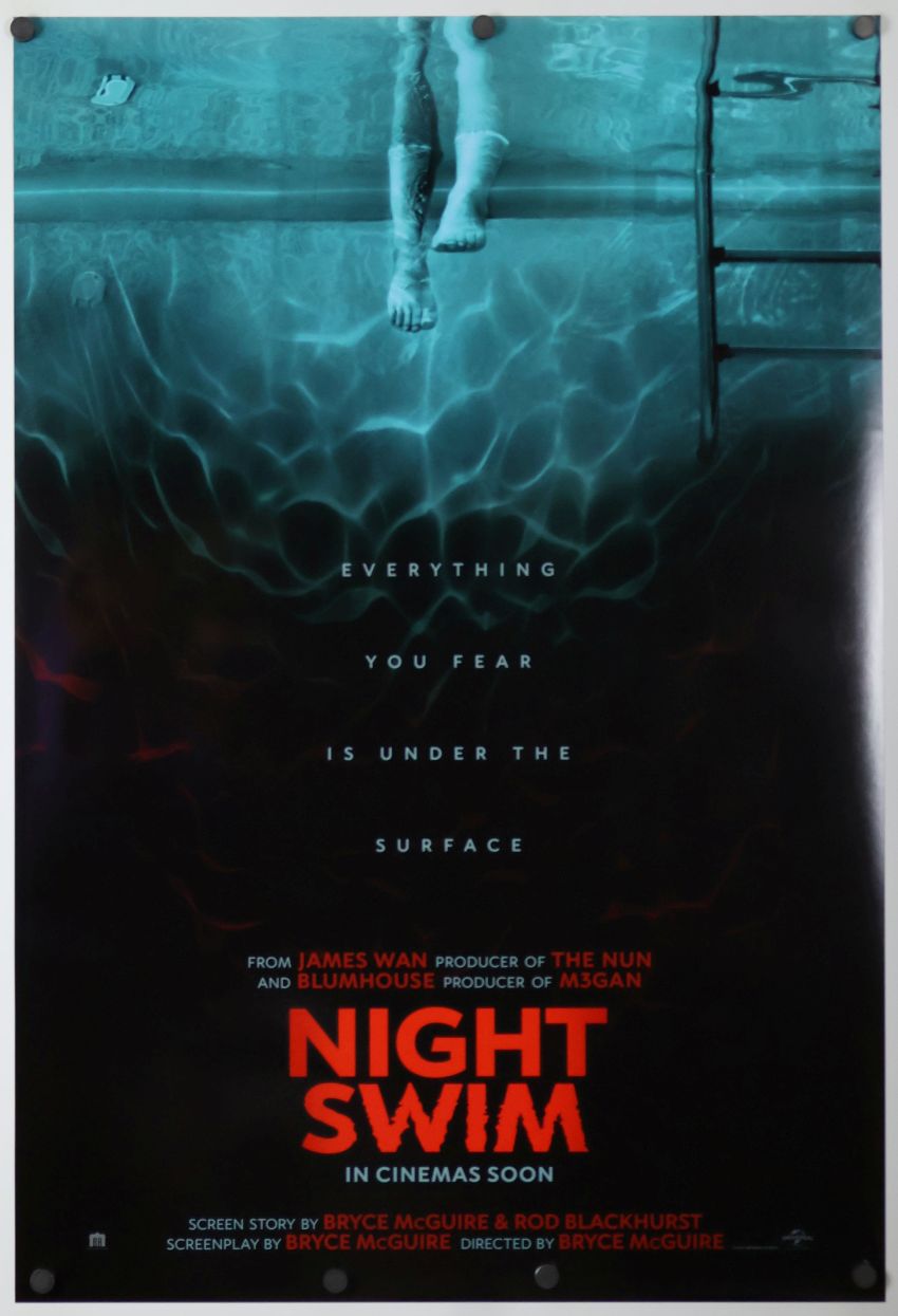 Night Swim (2024) original theatrical movie poster - International Advance