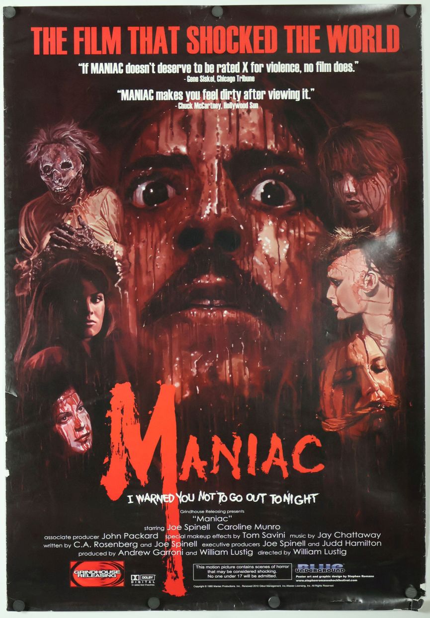 Maniac (2010) original theatrical movie poster - Re-Release