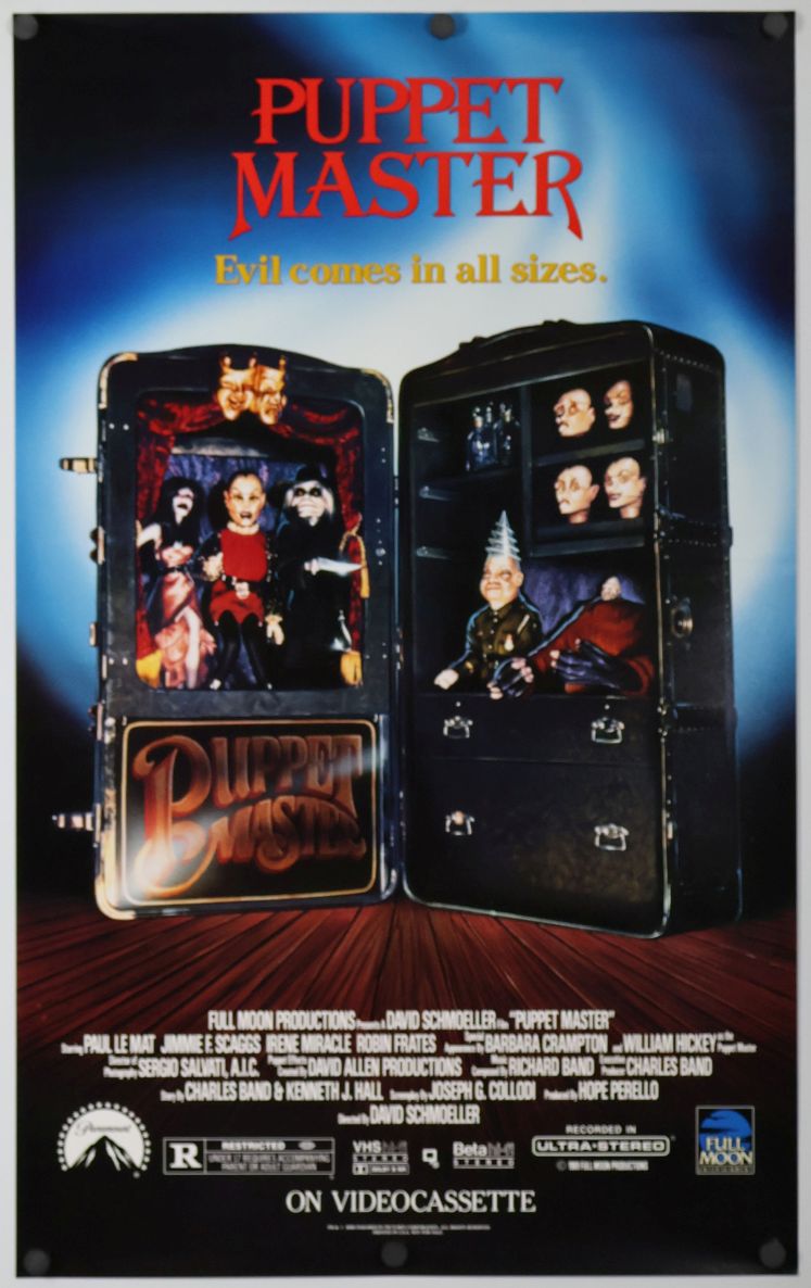Puppet Master (1989) original theatrical movie poster - Video