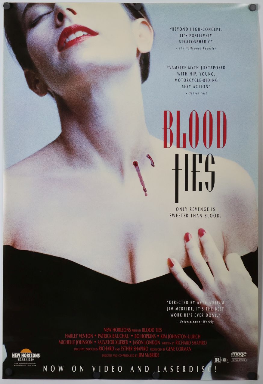 Blood Ties (1991) original theatrical movie poster - Video