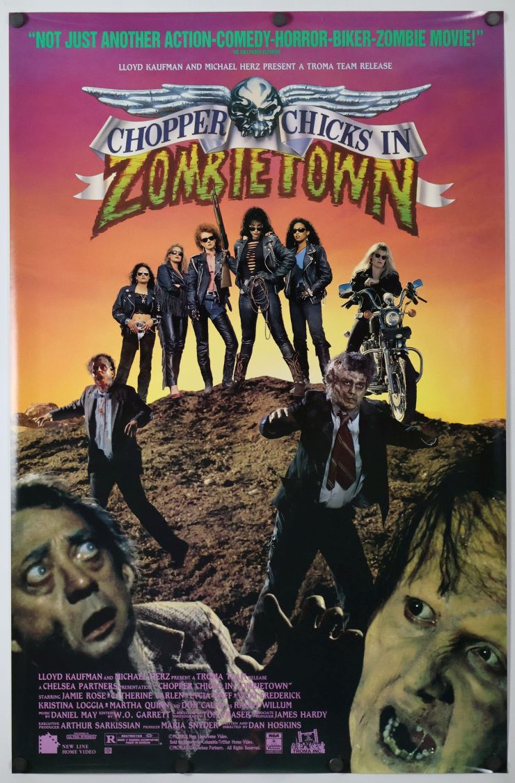 Chopper Chicks in Zombietown (1989) original theatrical movie poster - Video