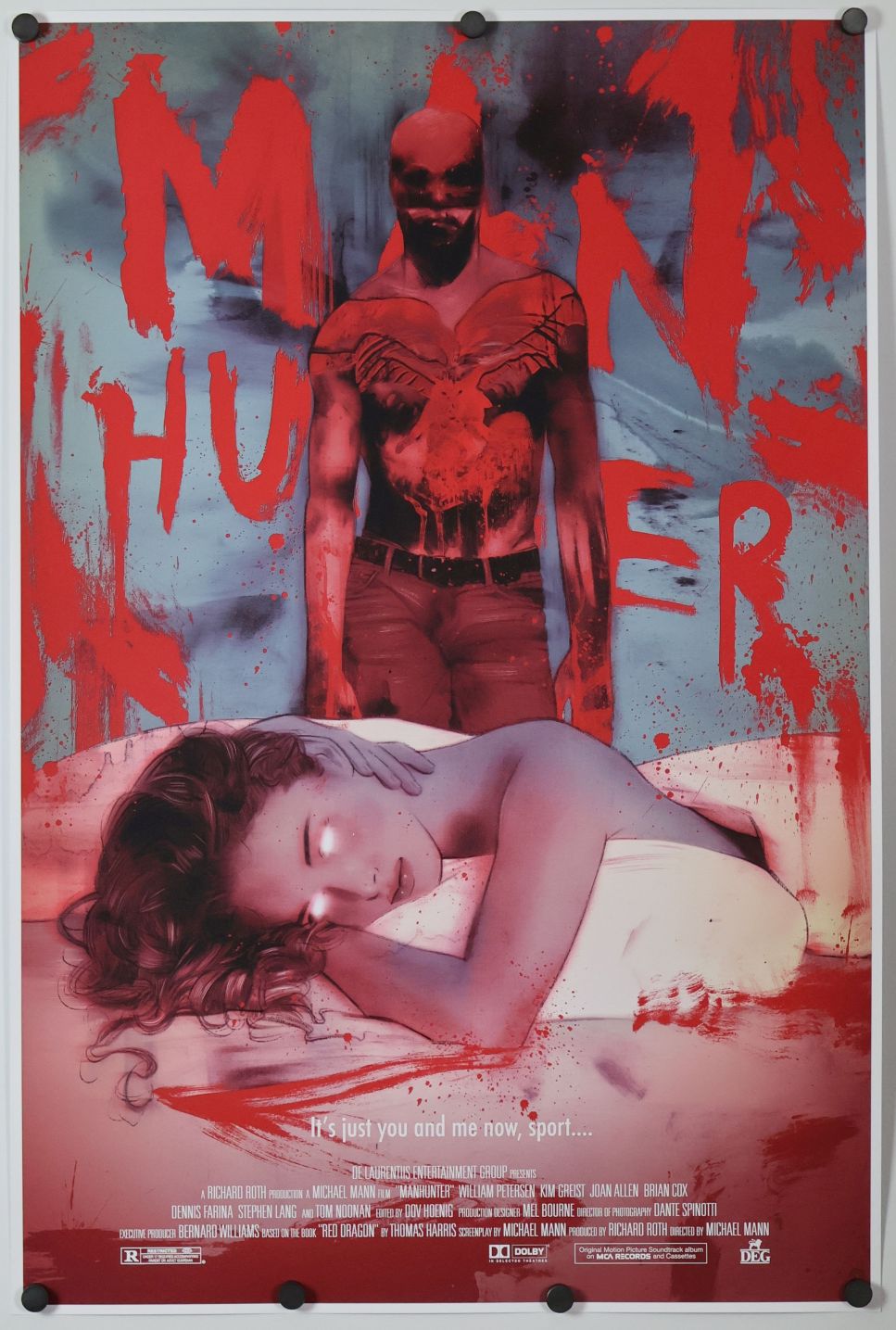 Manhunter (1986) original theatrical movie poster - Silk Screen