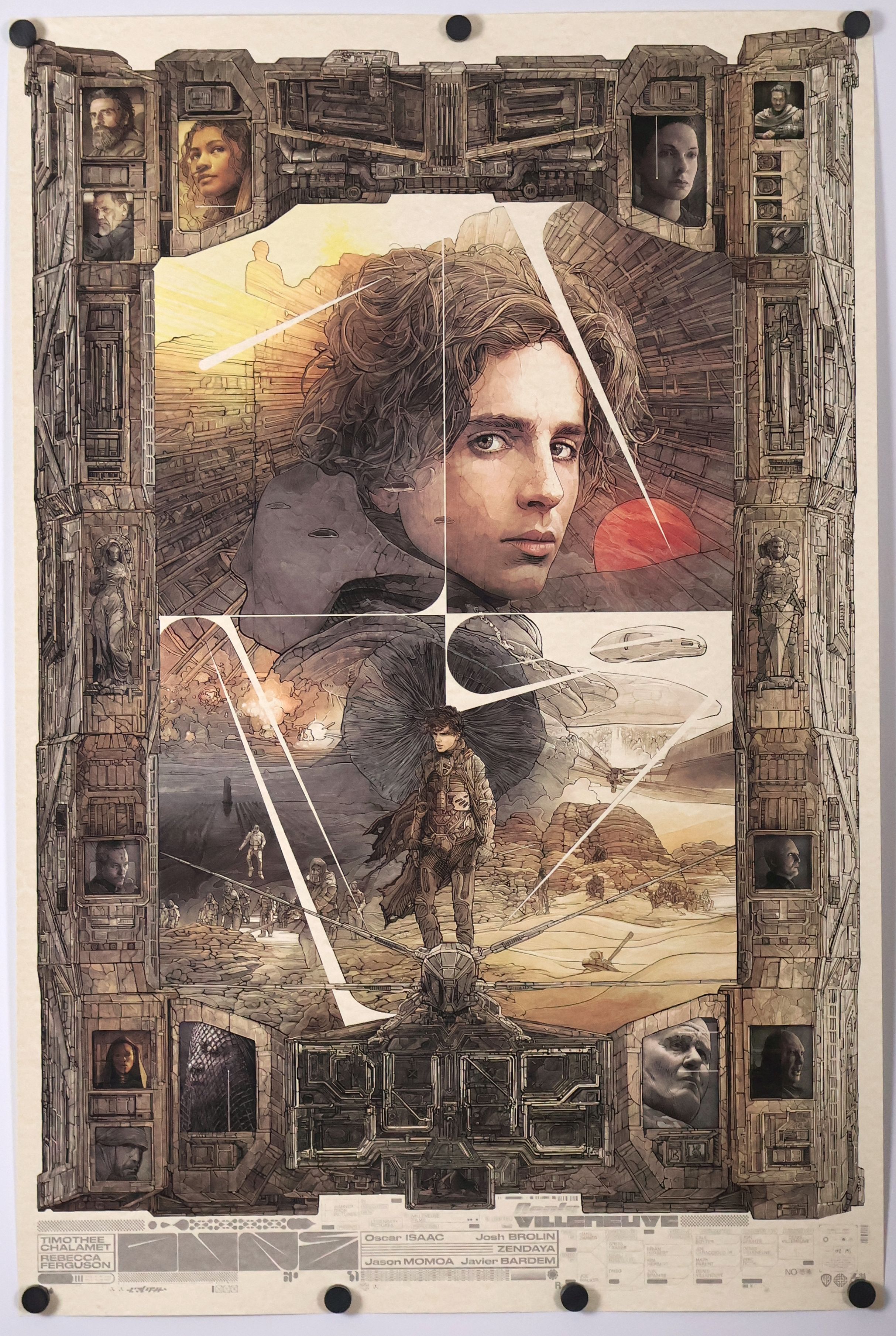 Dune (2021) original theatrical movie poster - Silk Screen