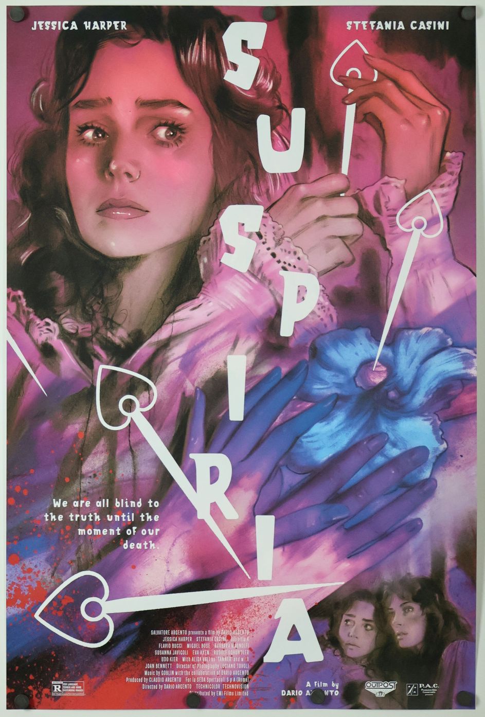 Suspiria (1977) original theatrical movie poster - Silk Screen