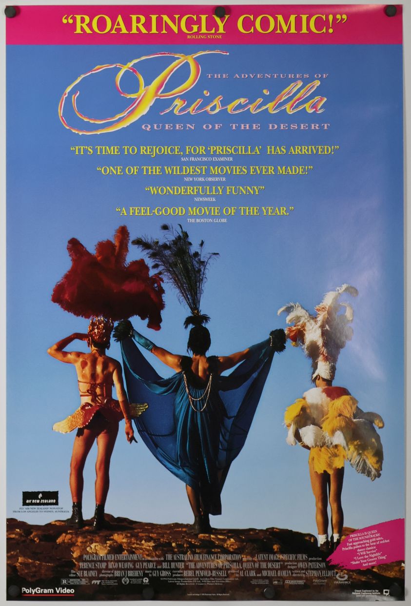 The Adventures of Priscilla, Queen of the Desert (1994) original theatrical movie poster - Video