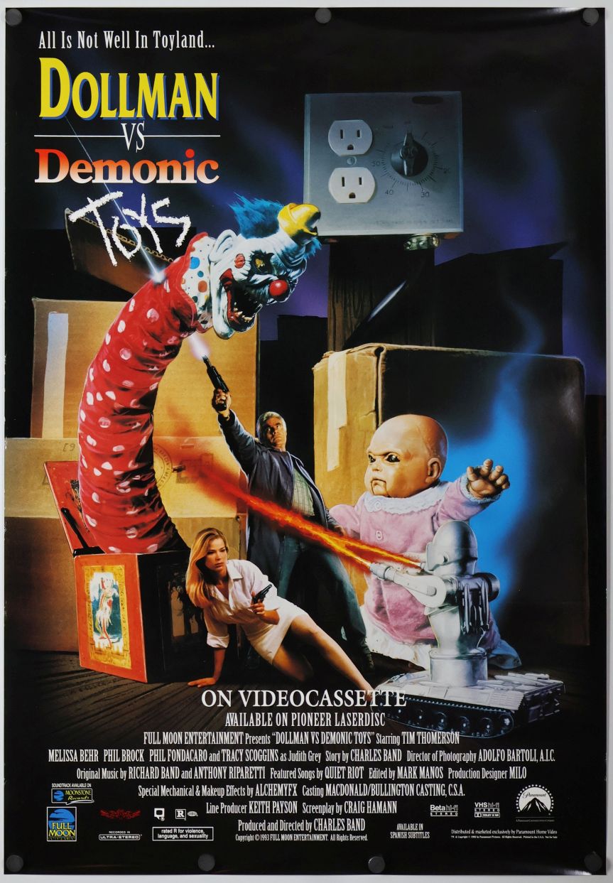 Dollman vs. Demonic Toys (1993) original theatrical movie poster - Video