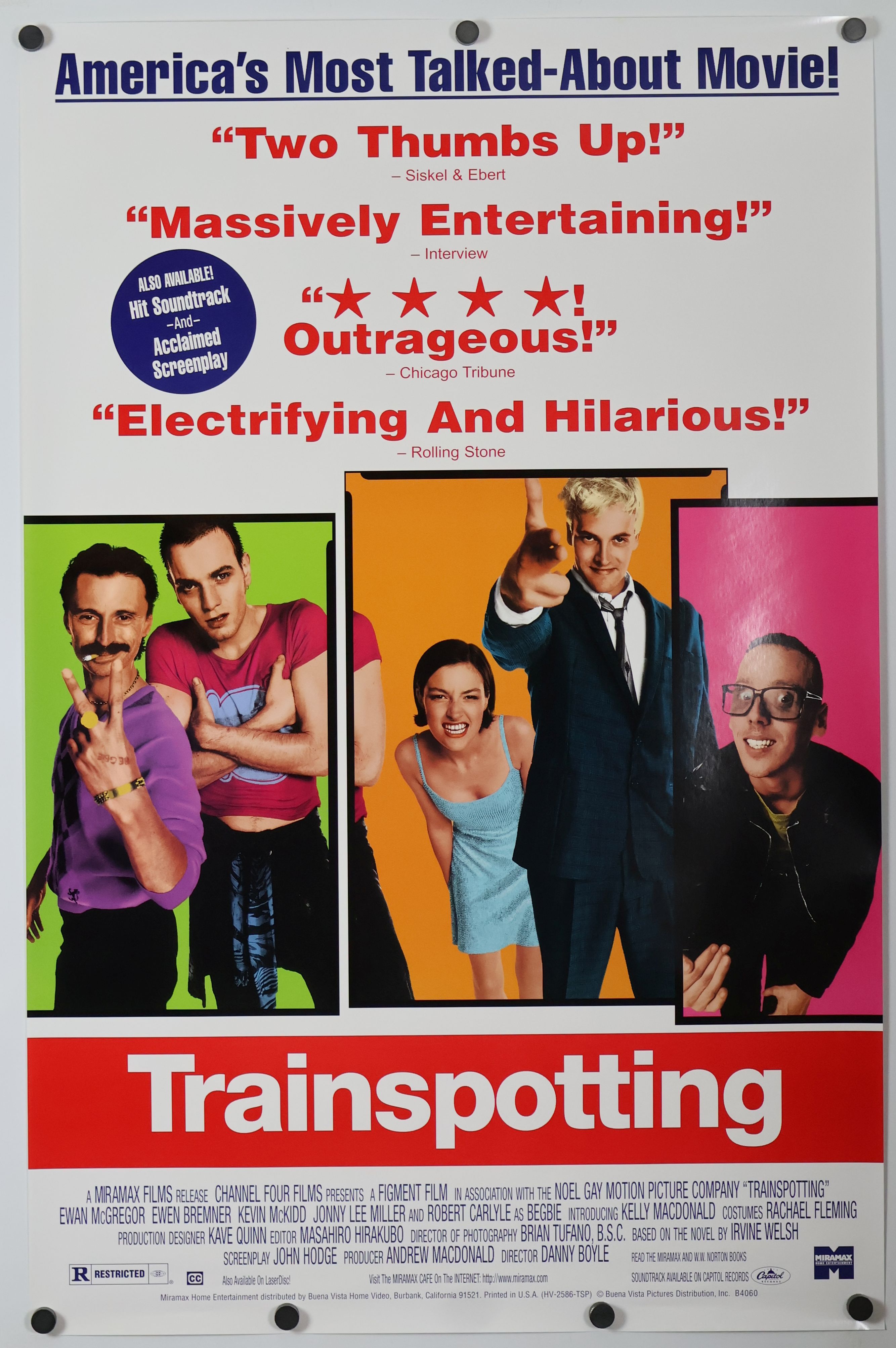 Trainspotting (1996) original theatrical movie poster - Final