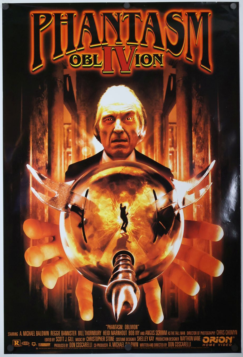 Phantasm IV: Oblivion (1998) original theatrical movie poster - Video