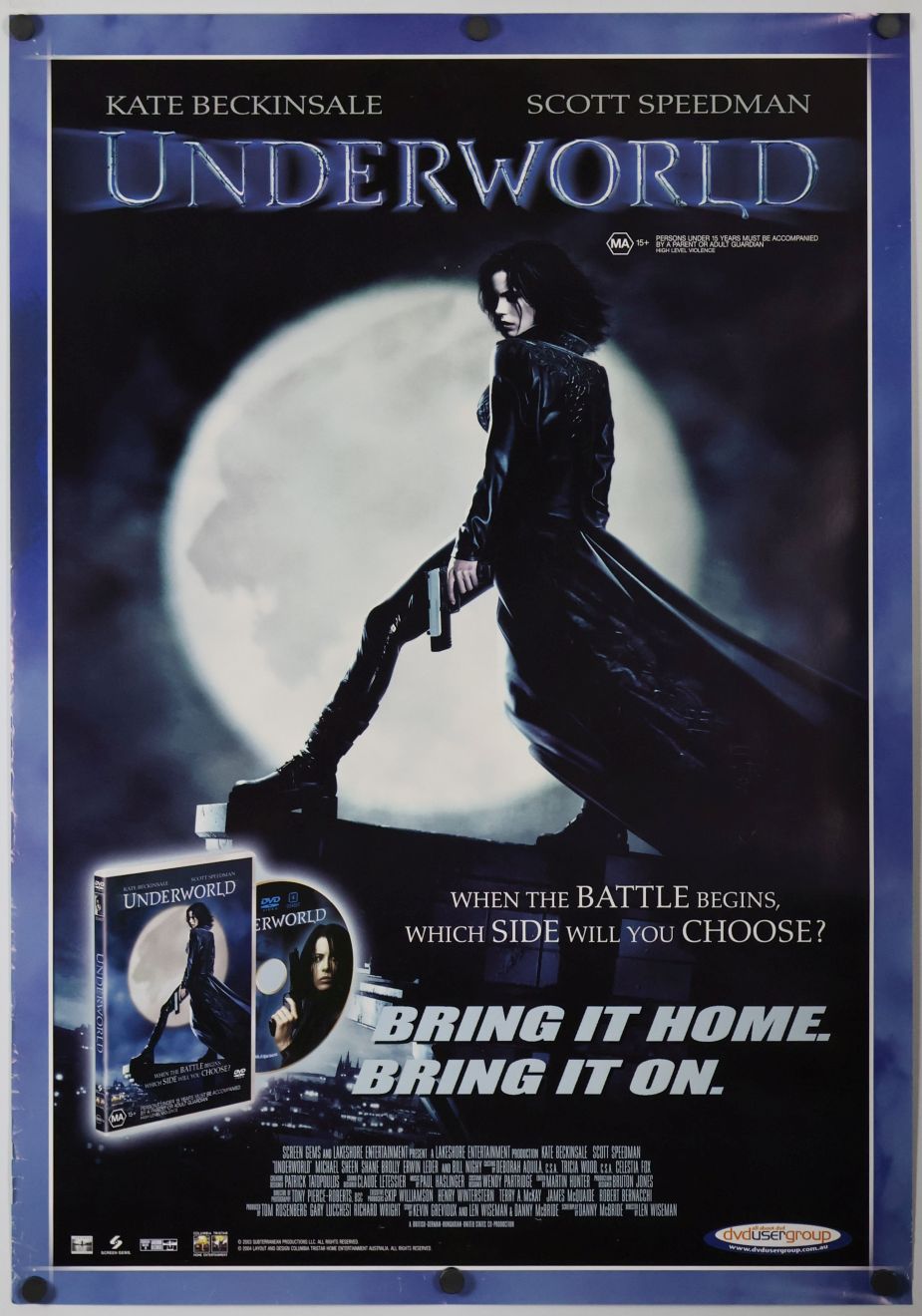 Underworld (2004) original theatrical movie poster - Video