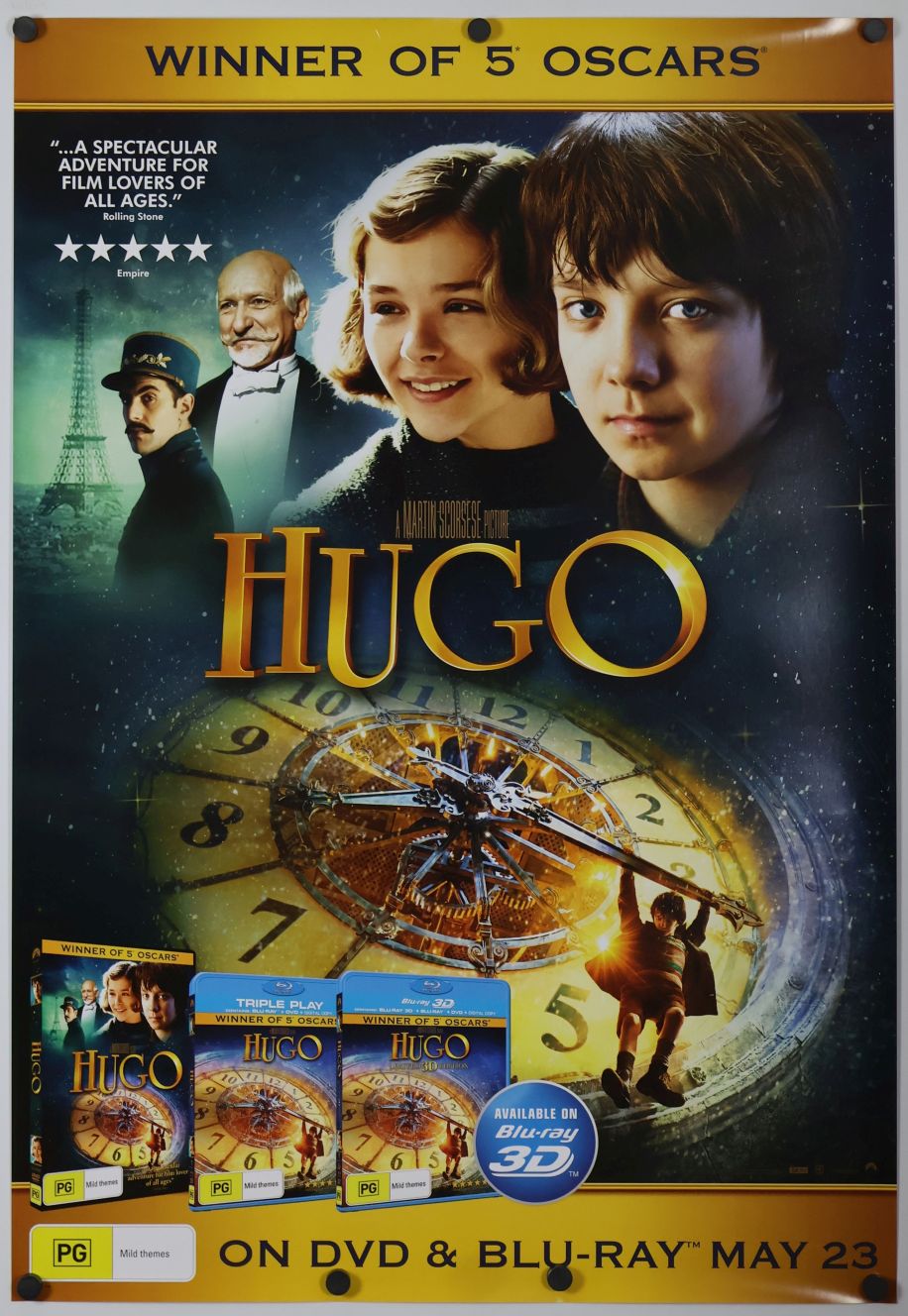 Hugo (2012) original theatrical movie poster - Video