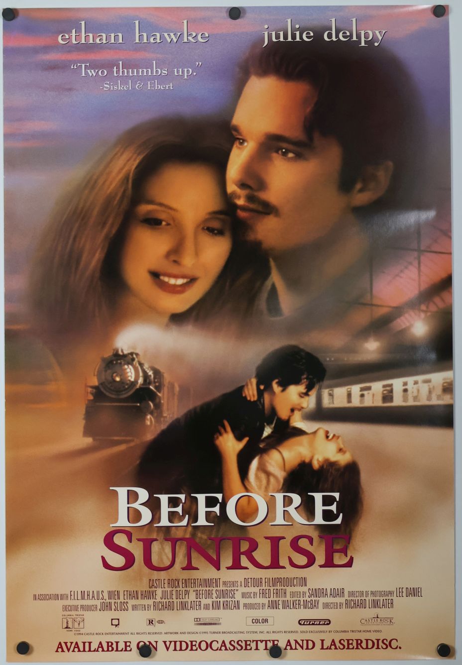 Before Sunrise (1995) original theatrical movie poster - Video