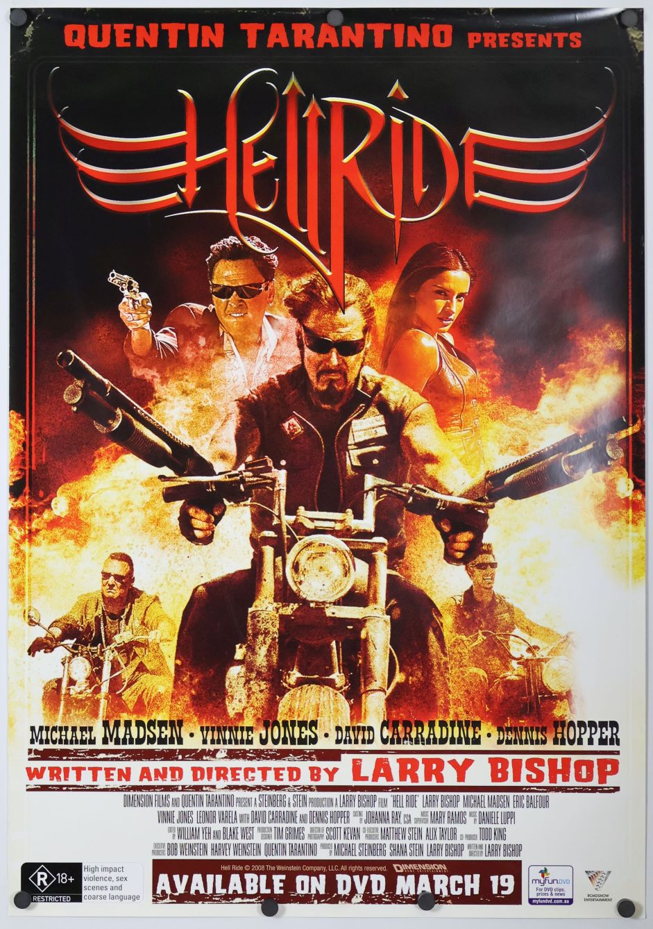 Hell Ride (2012) original theatrical movie poster - Video