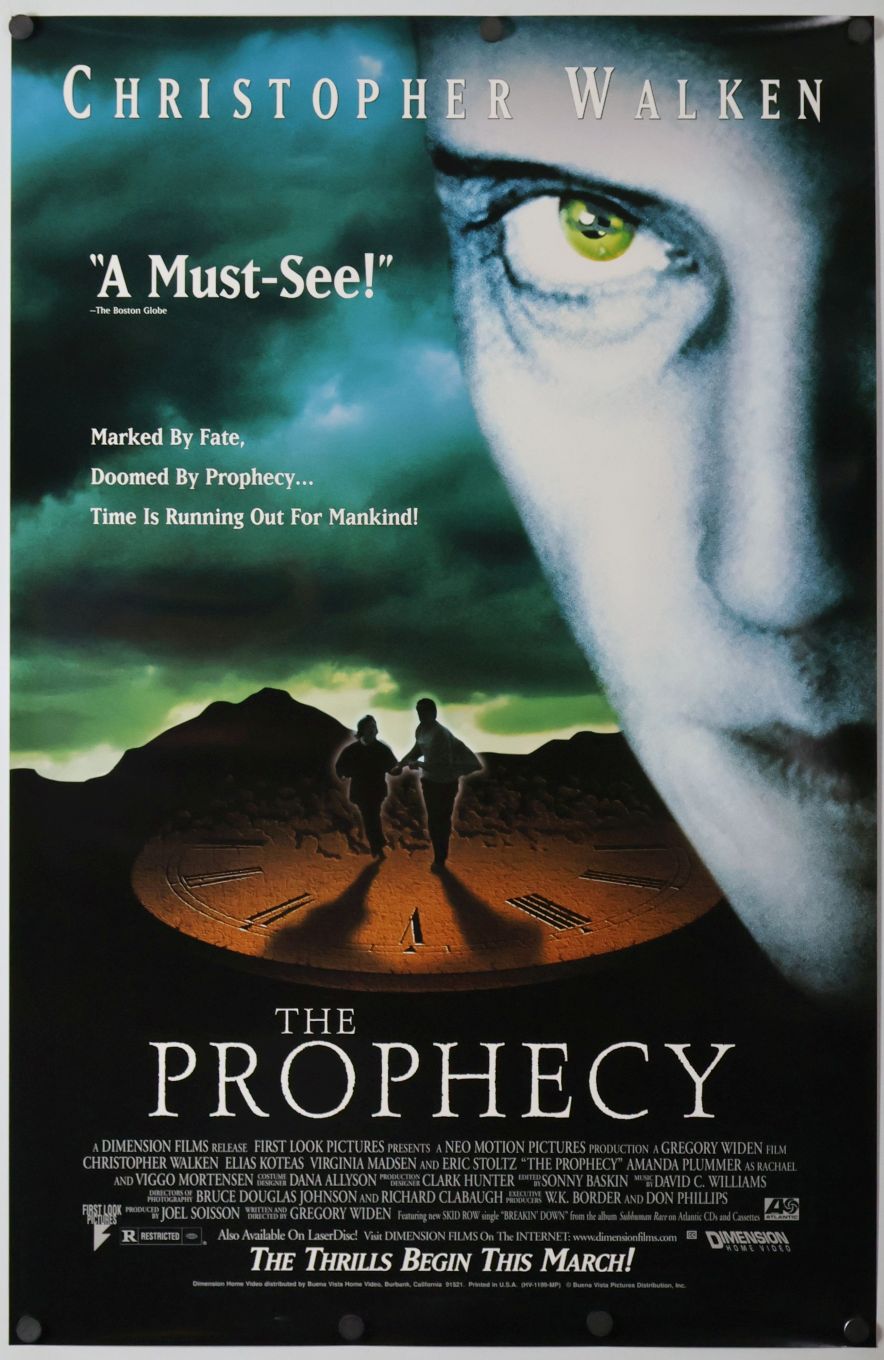 The Prophecy (1995) original theatrical movie poster - Video