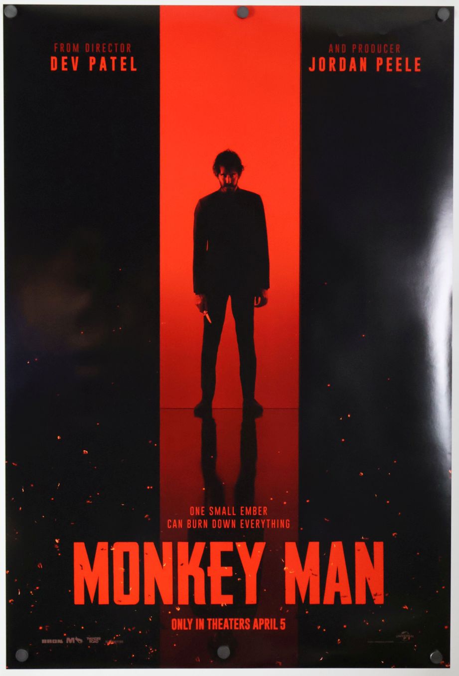 Monkey Man (2024) original theatrical movie poster - Advance