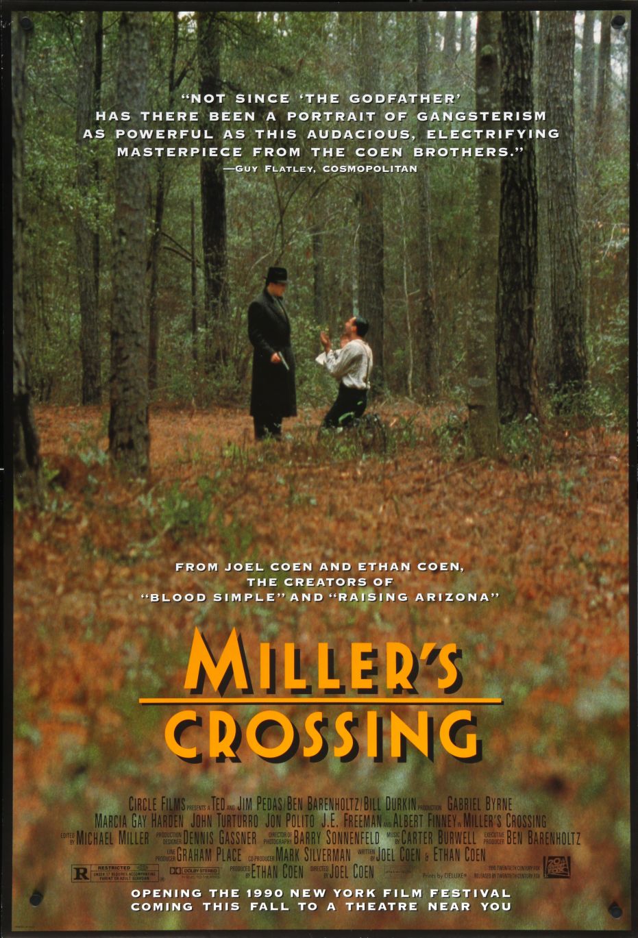 Miller's Crossing (1990) original theatrical movie poster - Final