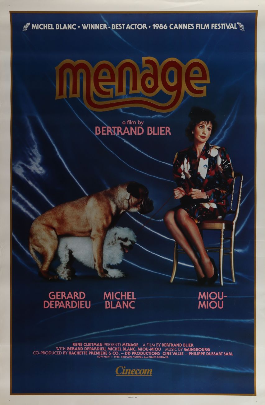 Ménage (1986) original theatrical movie poster - Final