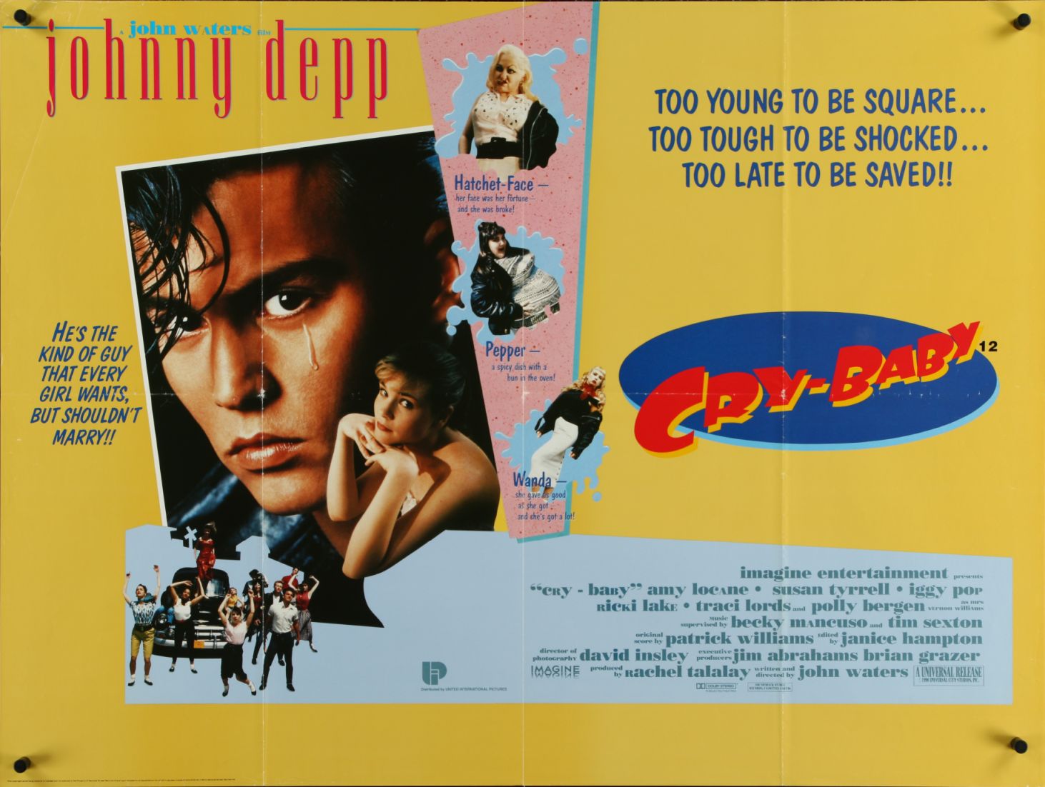 Cry-Baby (1990) original theatrical movie poster - Final