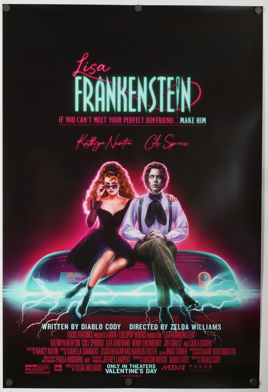 Lisa Frankenstein (2024) original theatrical movie poster - Final