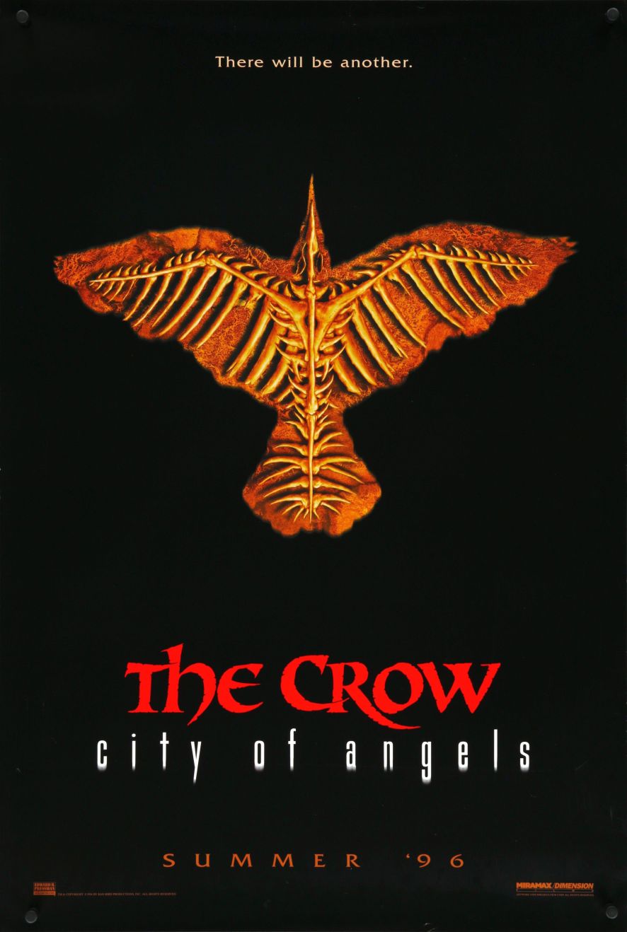 The Crow: City of Angels (1996) original theatrical movie poster - Advance