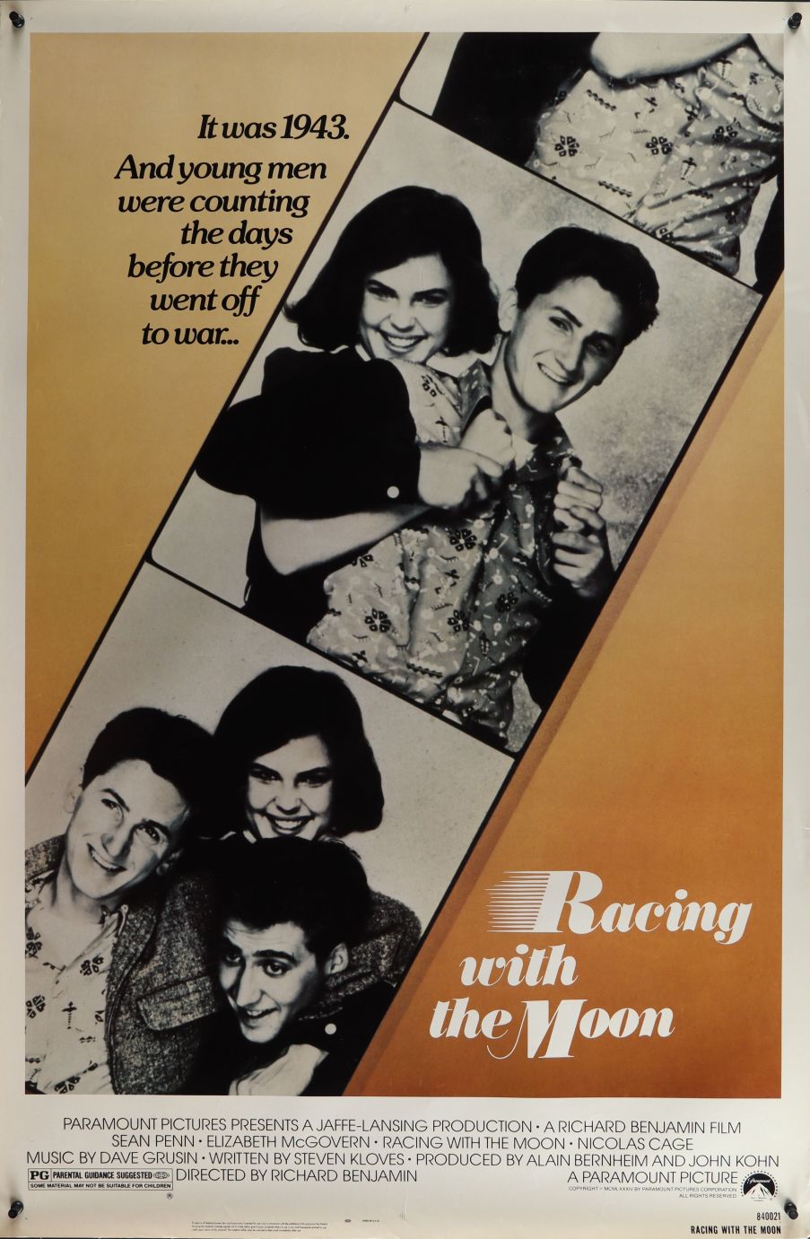Racing with the Moon (1984) original theatrical movie poster - Final