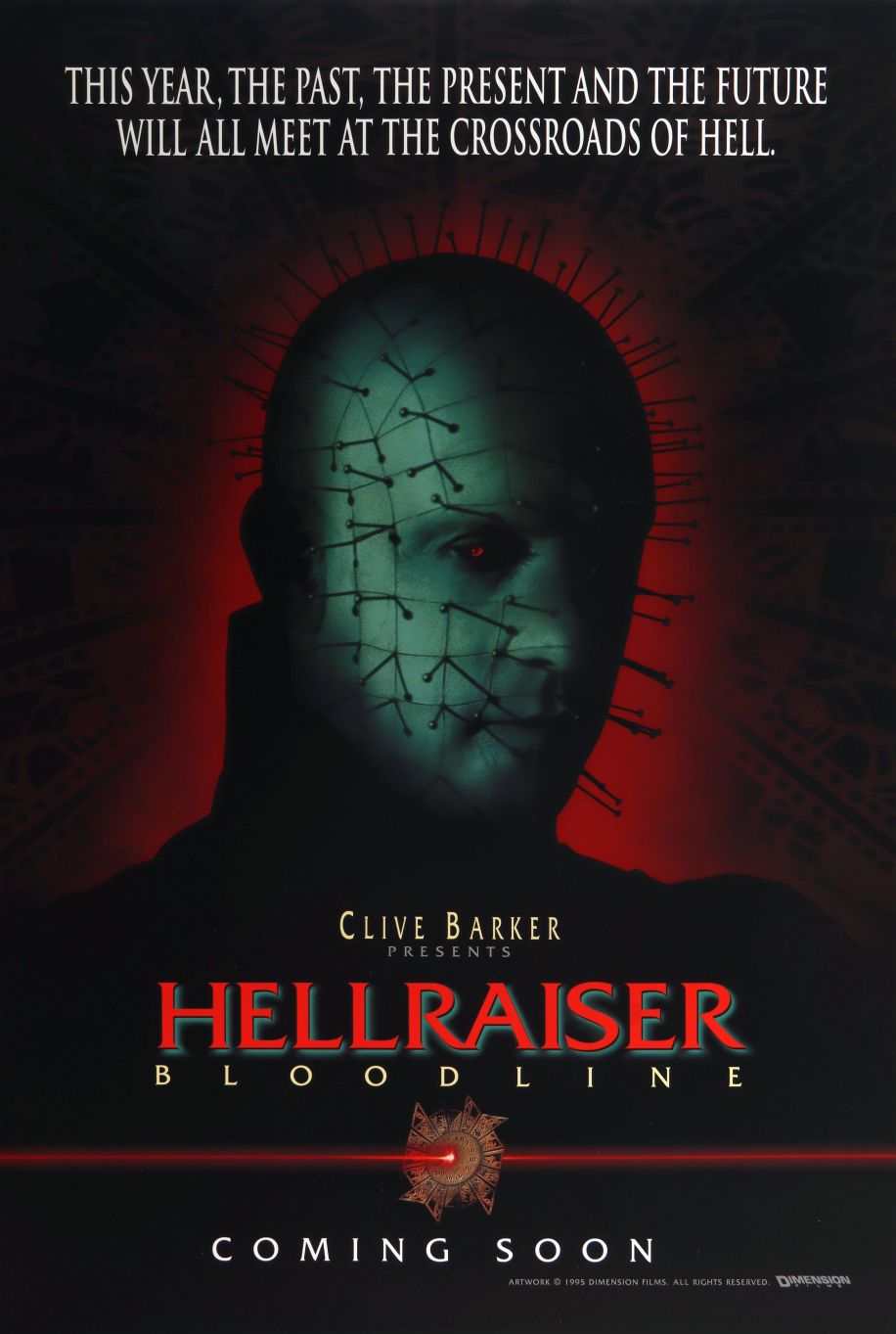 Hellraiser: Bloodline (1996) original theatrical movie poster - Advance