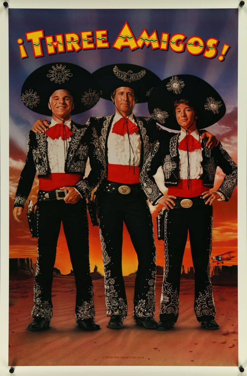 Three Amigos! (1986) original theatrical movie poster - Advance