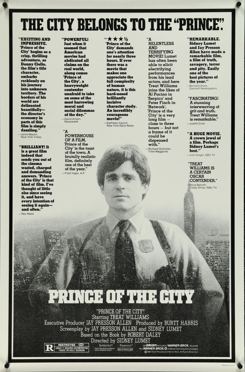 Prince of the City (1981) original theatrical movie poster - Review