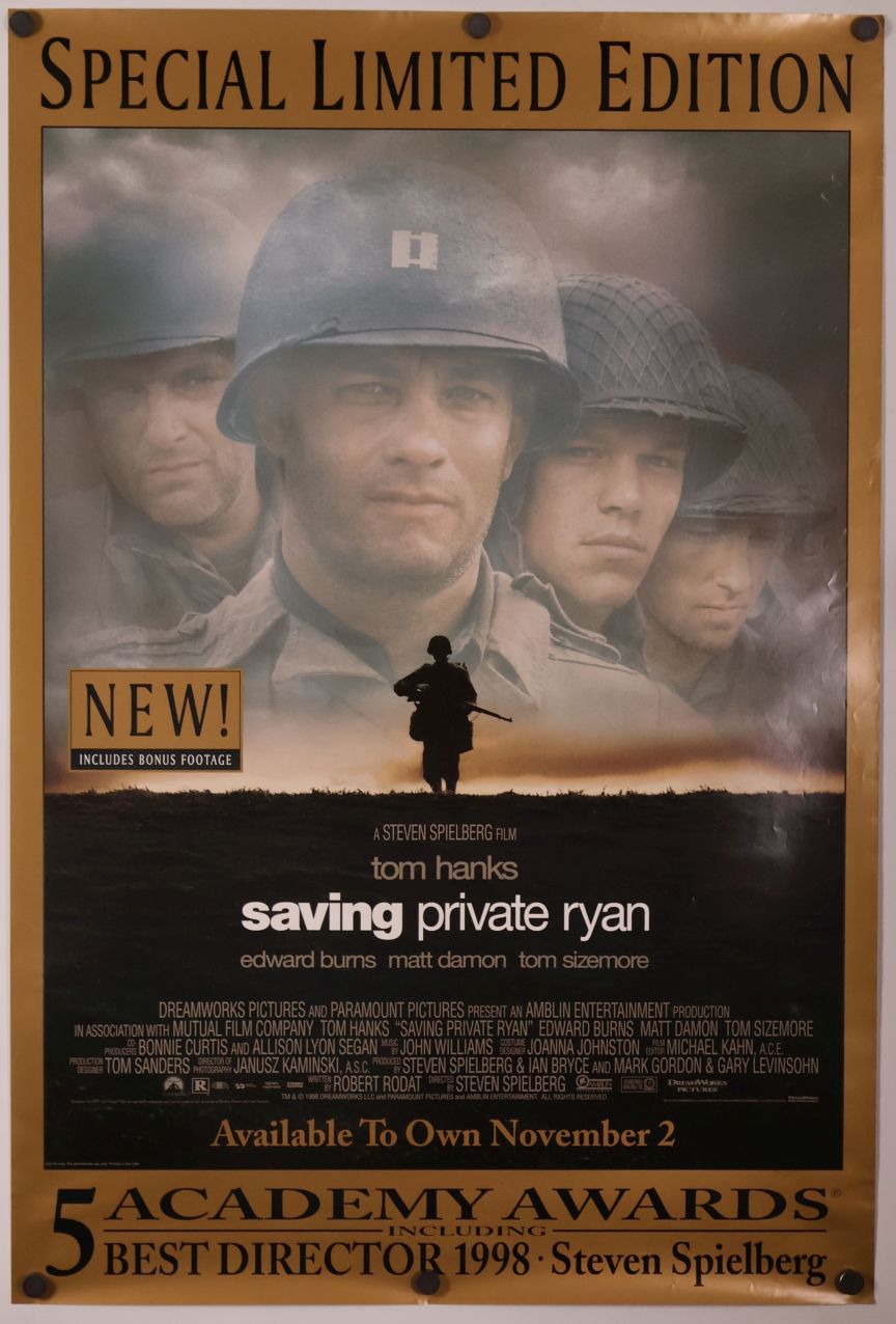 Saving Private Ryan (1998) original theatrical movie poster - Video