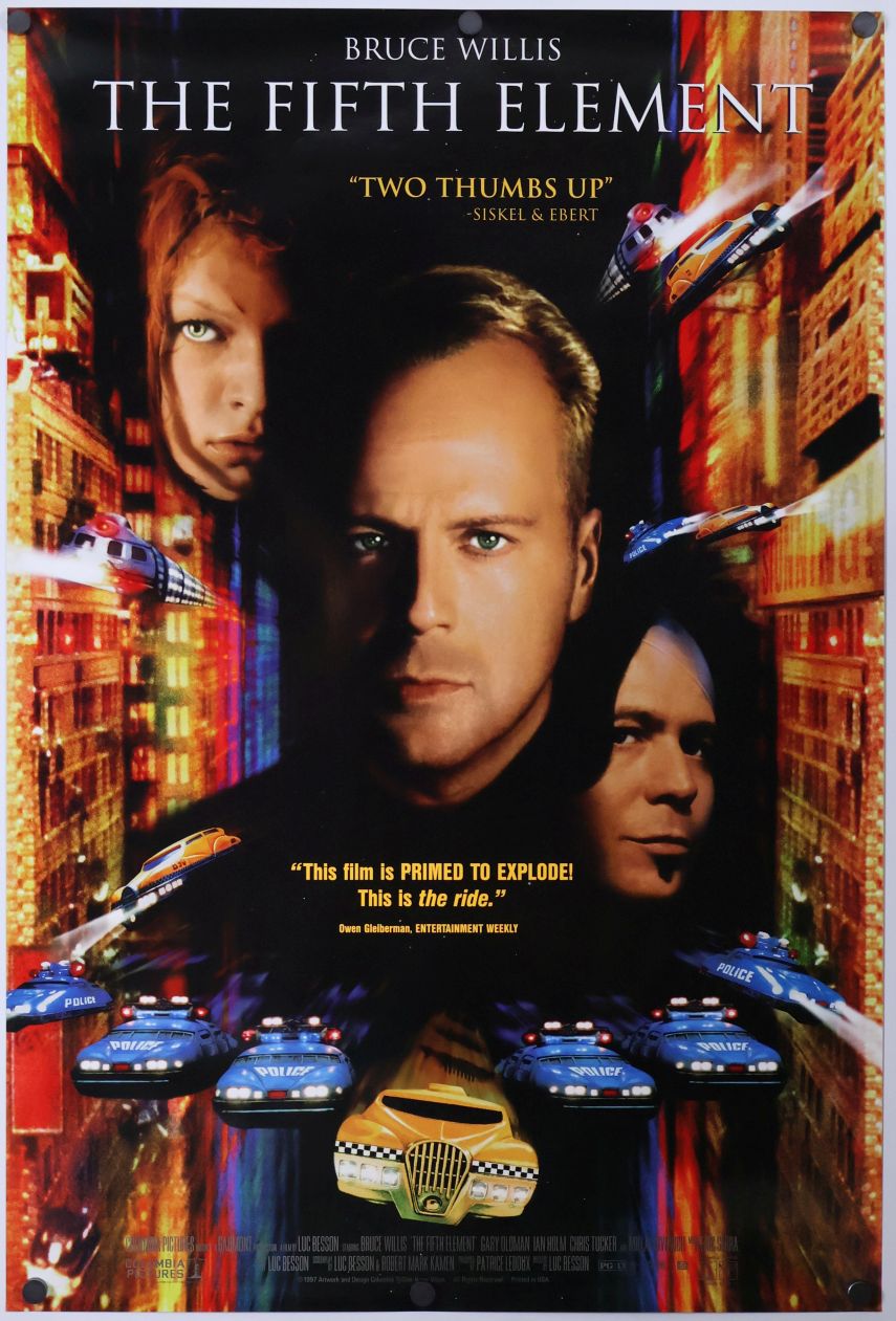 The Fifth Element (1997) original theatrical movie poster - Video