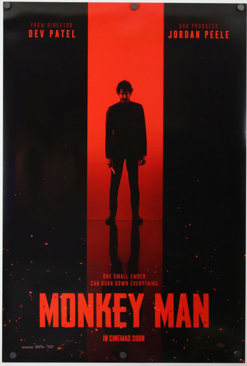 Monkey Man (2024) original theatrical movie poster - International Advance
