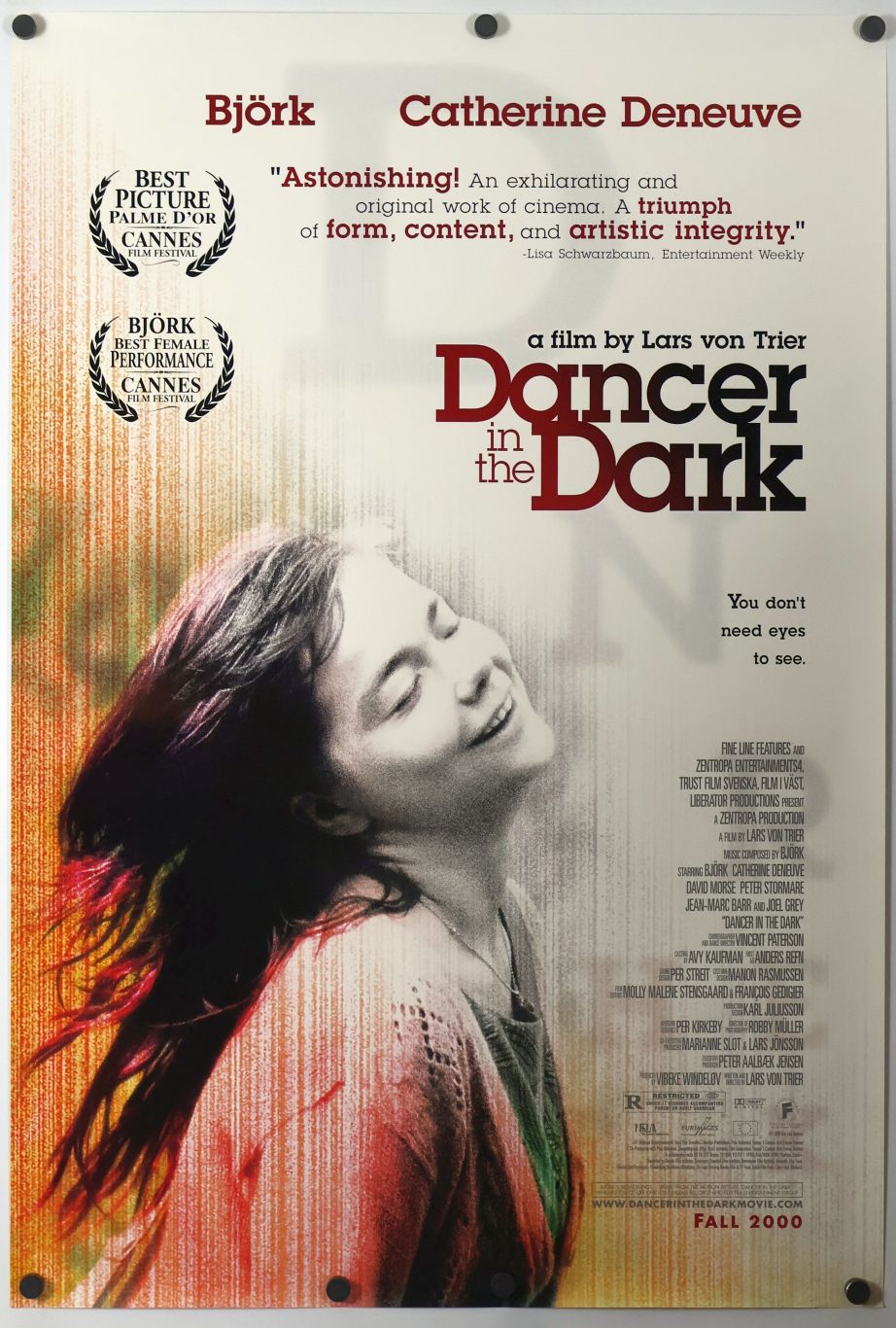 Dancer in the Dark (2000) original theatrical movie poster - Final