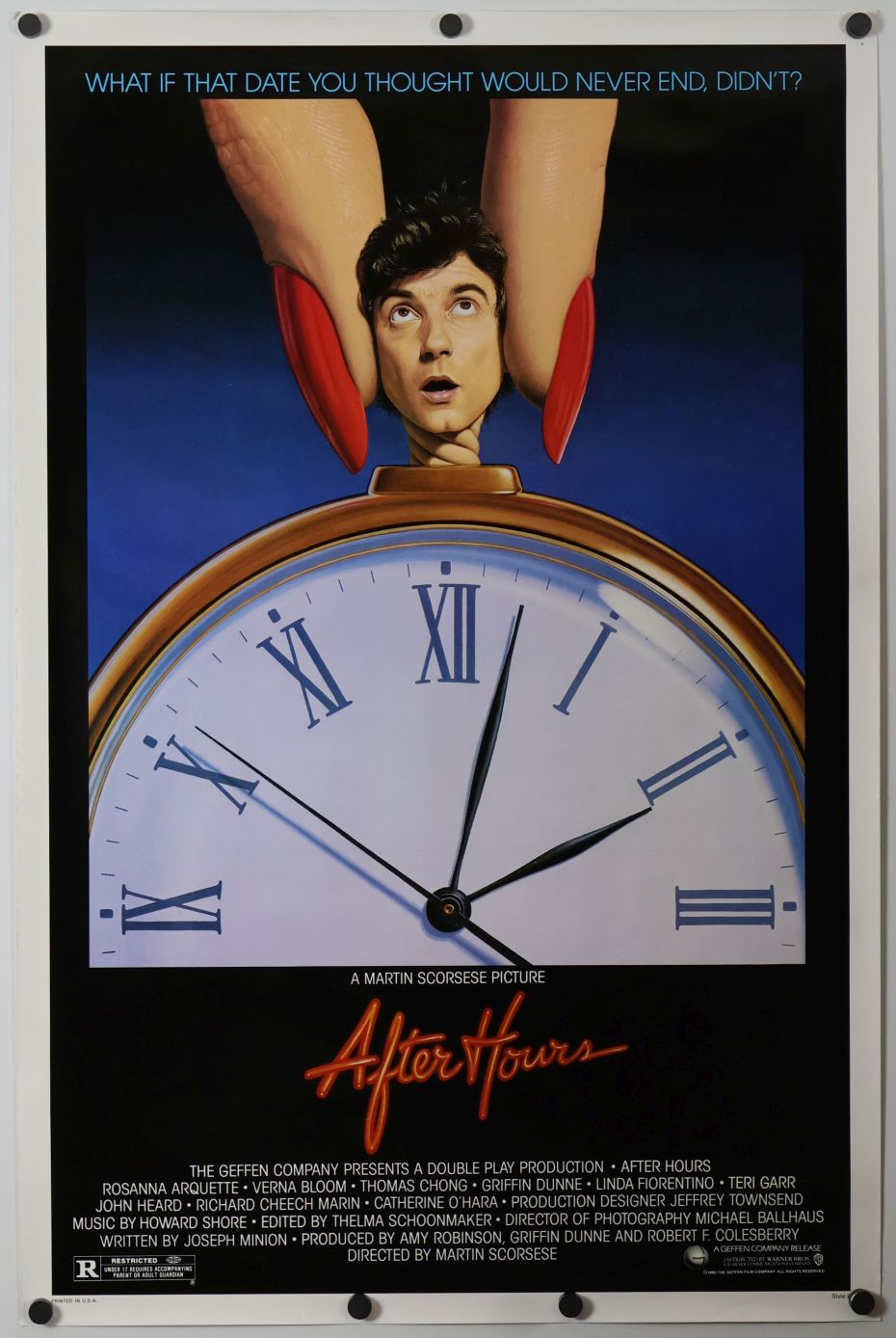 After Hours (1985) original theatrical movie poster - Style B