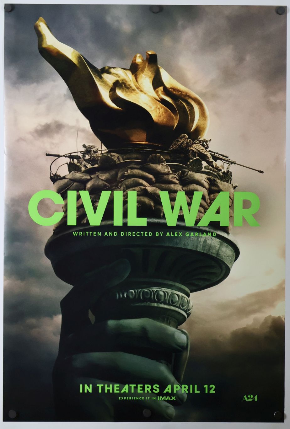 Civil War (2024) original theatrical movie poster - Advance Style B