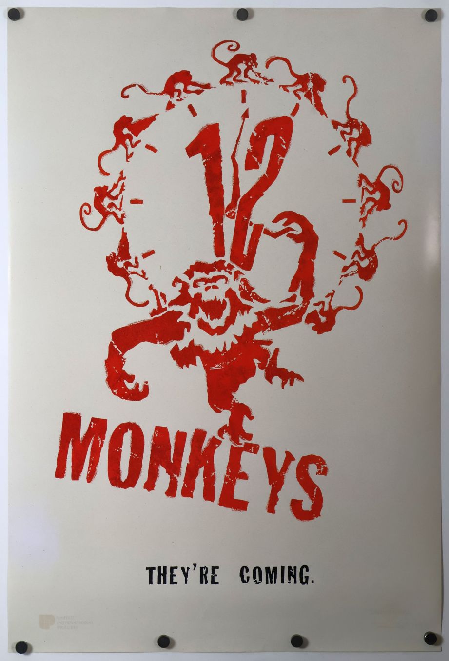 12 Monkeys (1995) original theatrical movie poster - International Advance