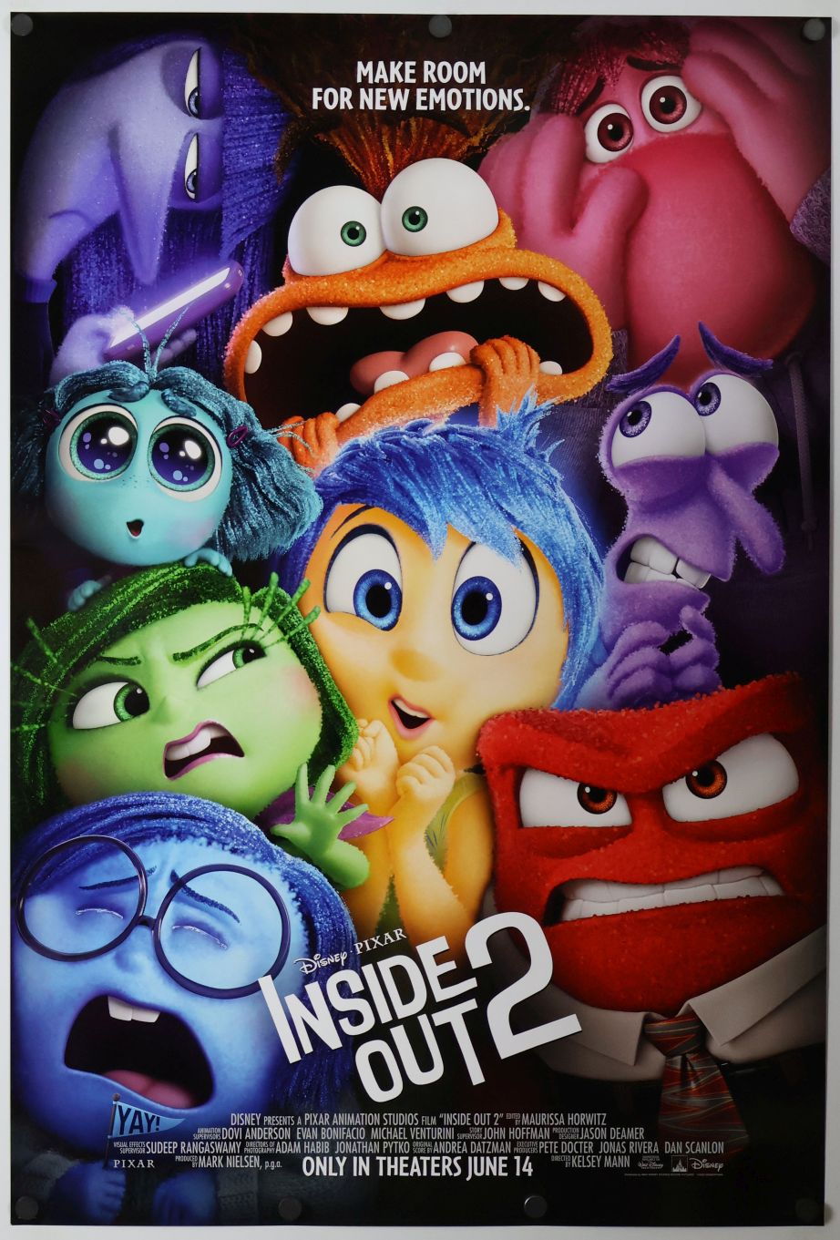 Inside Out 2 (2024) original theatrical movie poster - Final