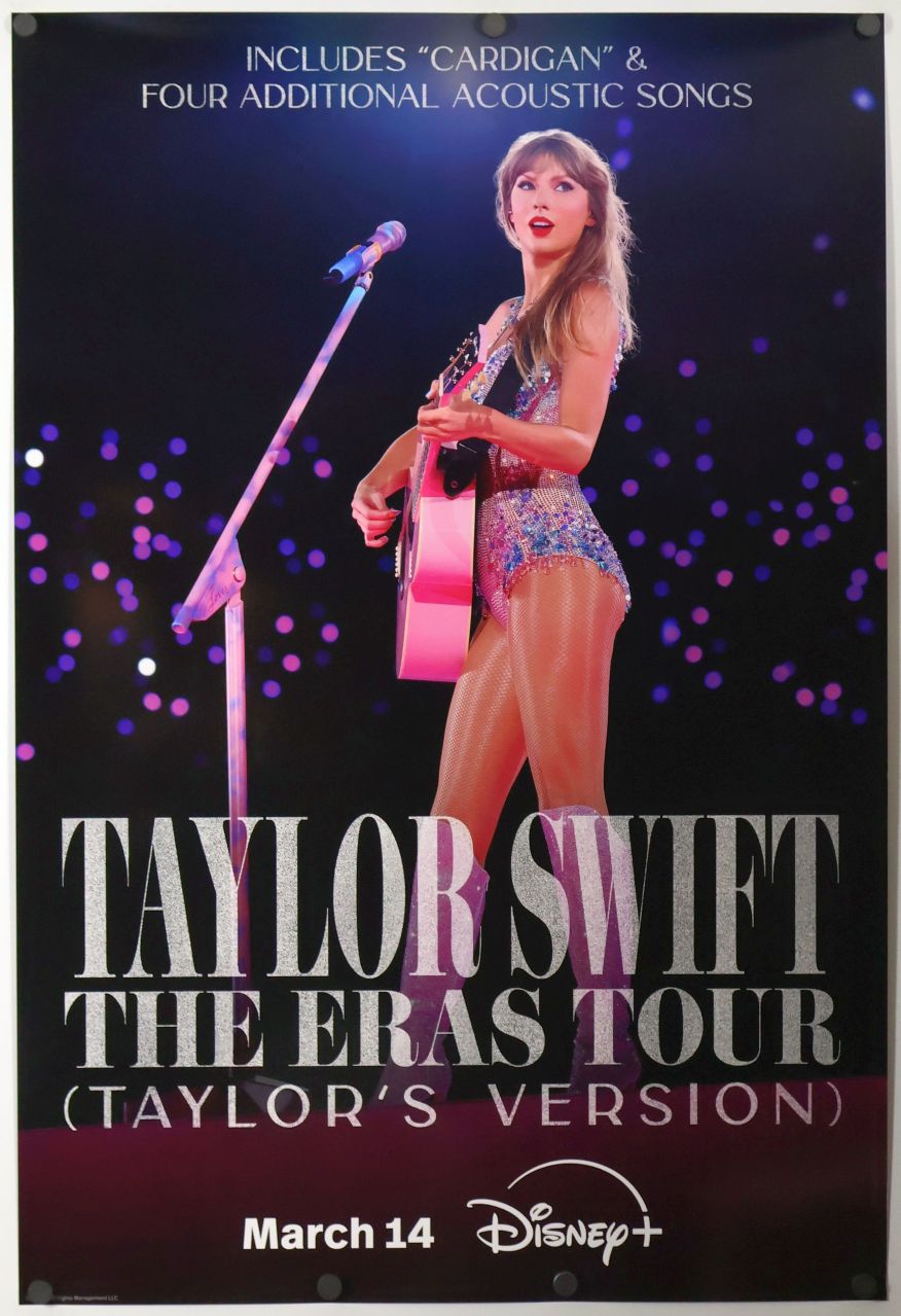 Taylor Swift: The Eras Tour (2023) original theatrical movie poster - Disney Plus