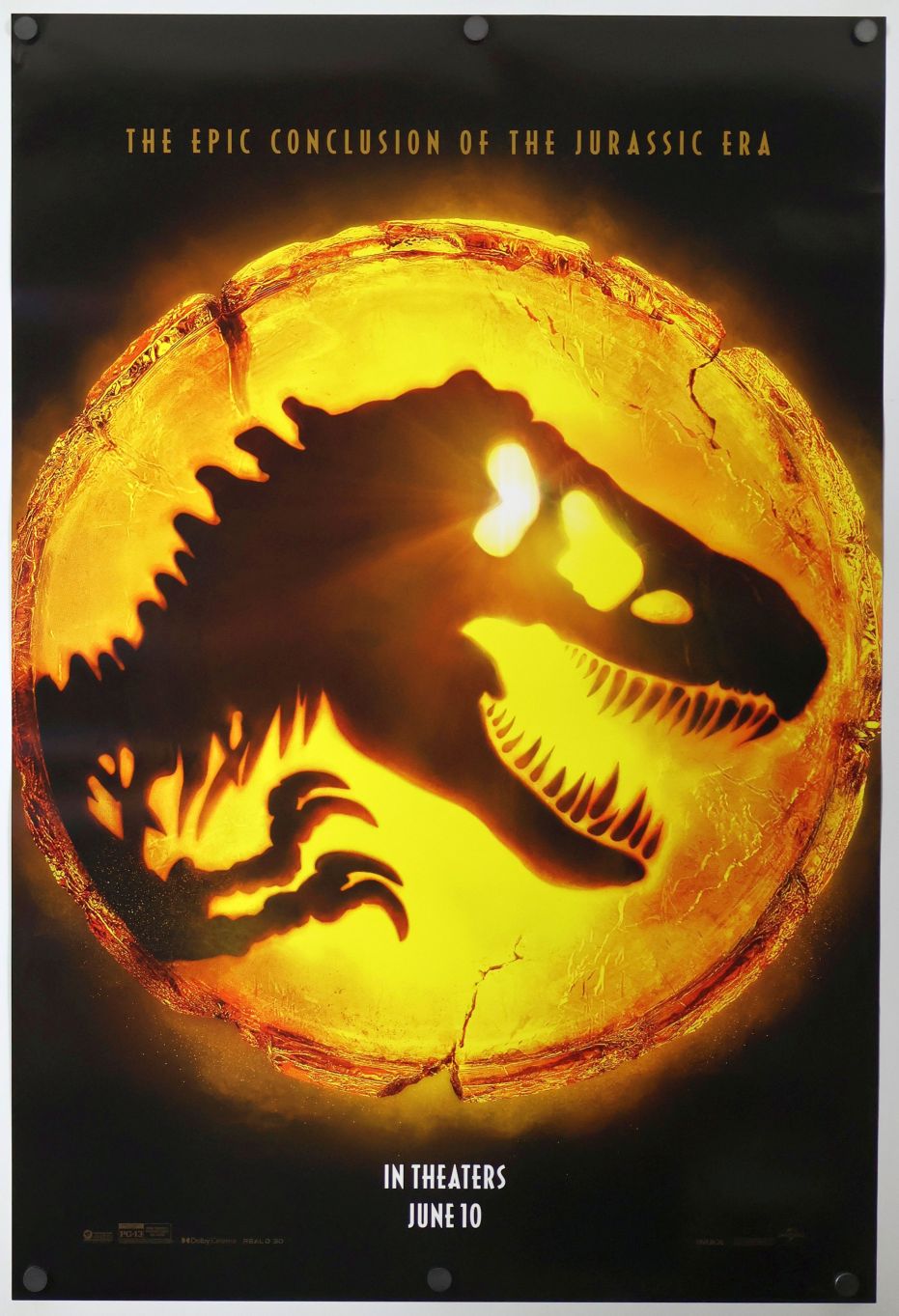 Jurassic World: Dominion (2022) original theatrical movie poster - Advance