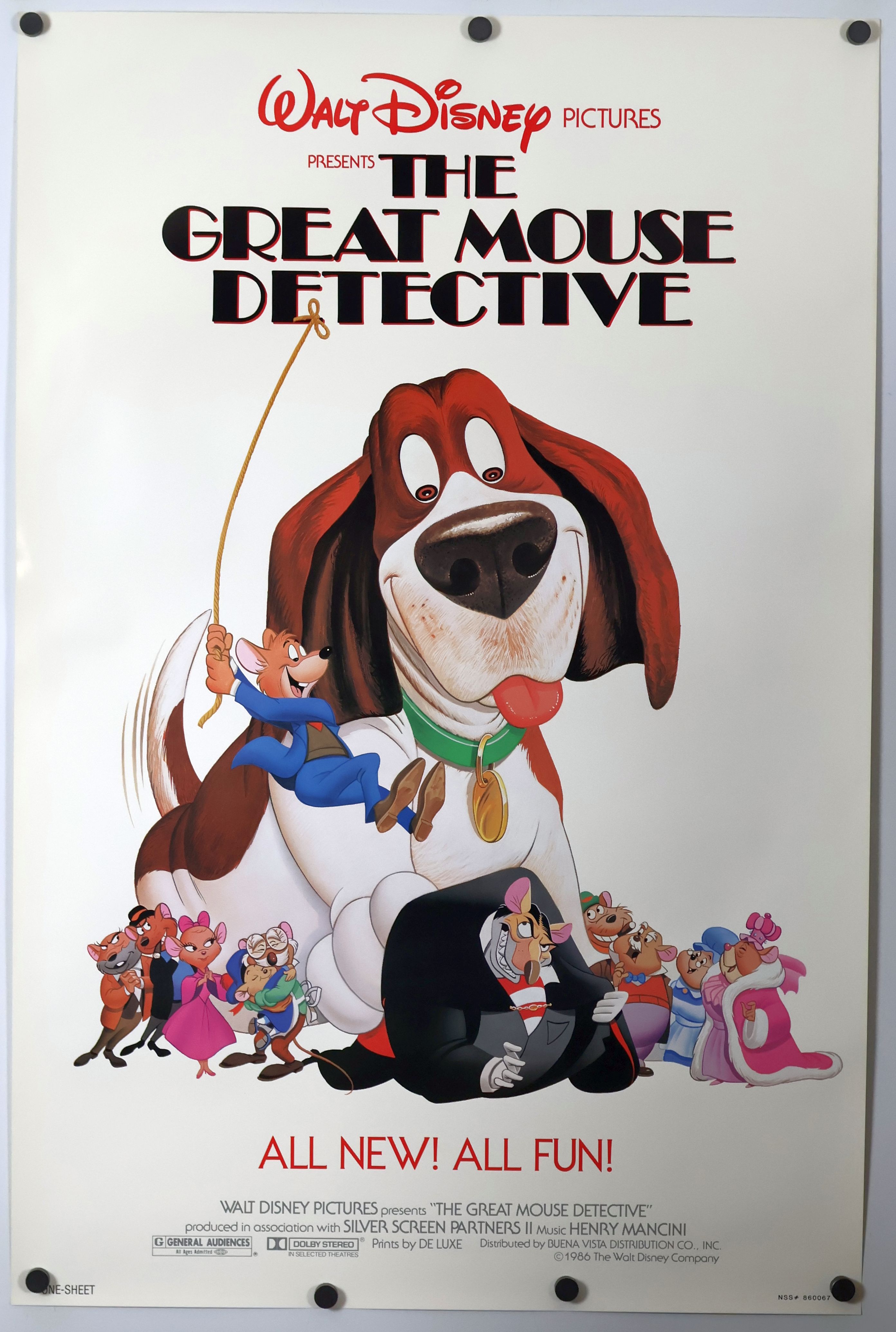 The Great Mouse Detective (1986) original theatrical movie poster - Final