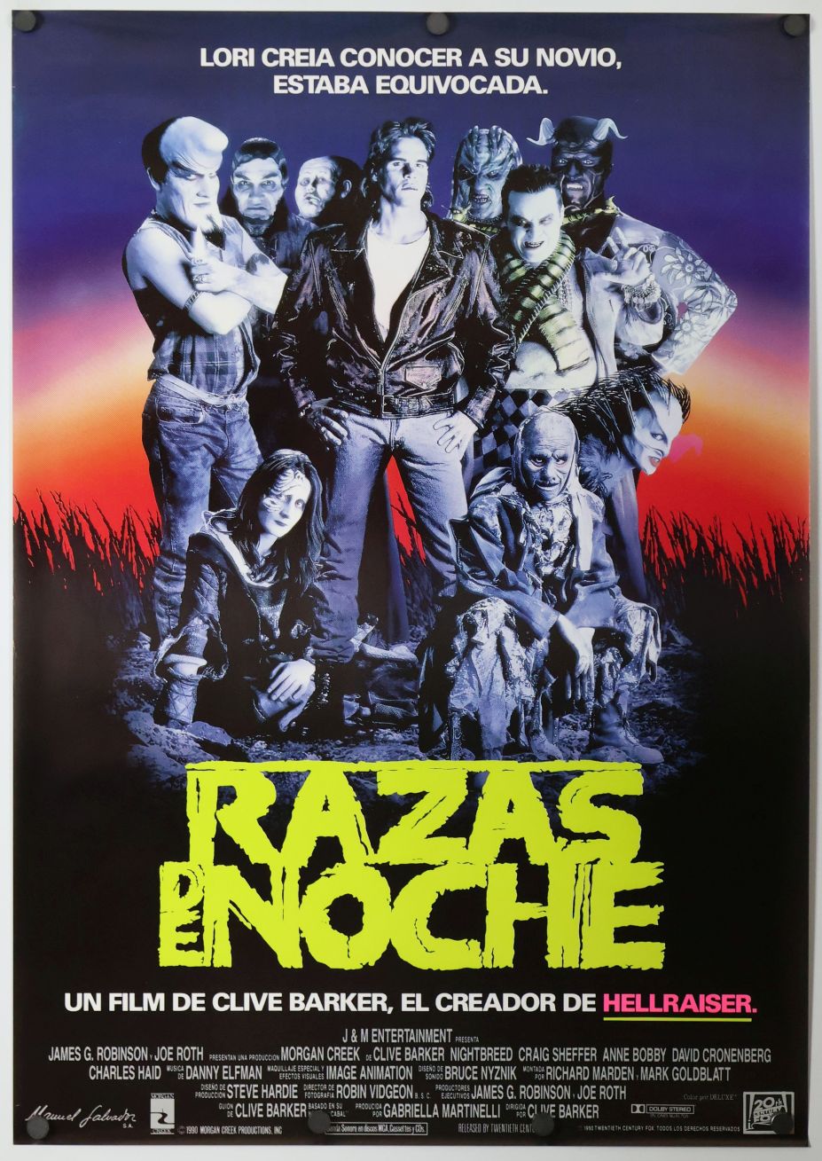 Nightbreed (1990) original theatrical movie poster - International - Spanish Language