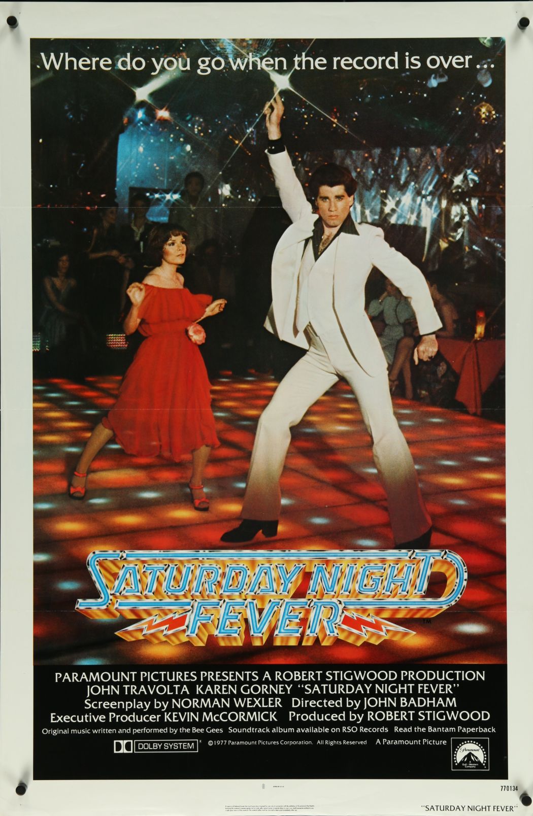 Saturday Night Fever (1977) original theatrical movie poster - International