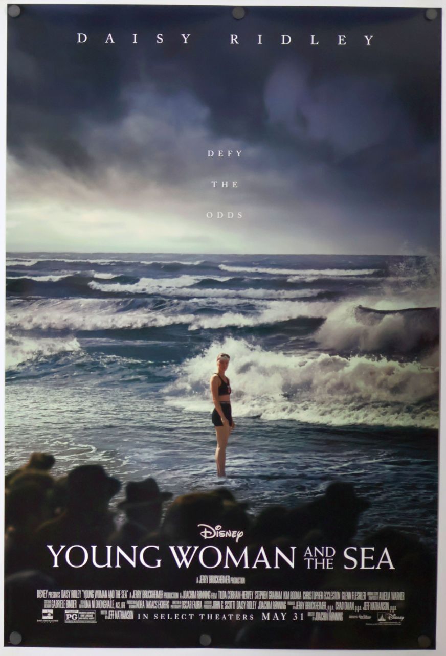 Young Woman and the Sea (2024) original theatrical movie poster - Final