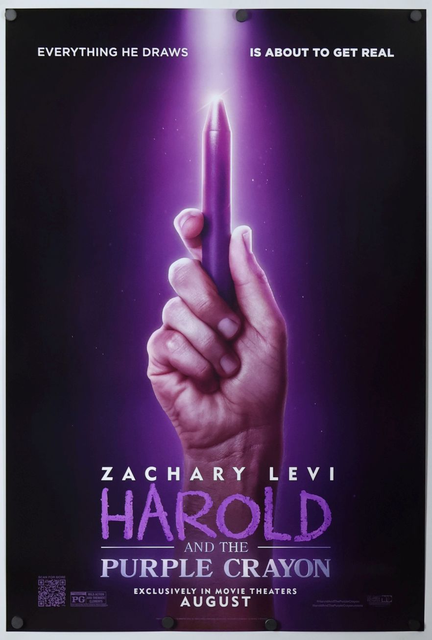 Harold and the Purple Crayon (2024) original theatrical movie poster - Advance