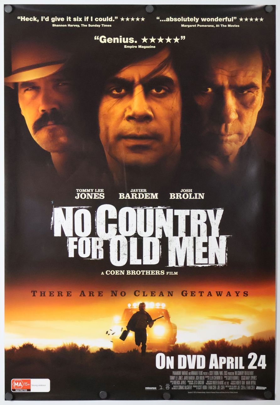 No Country for Old Men (2007) original theatrical movie poster - Video