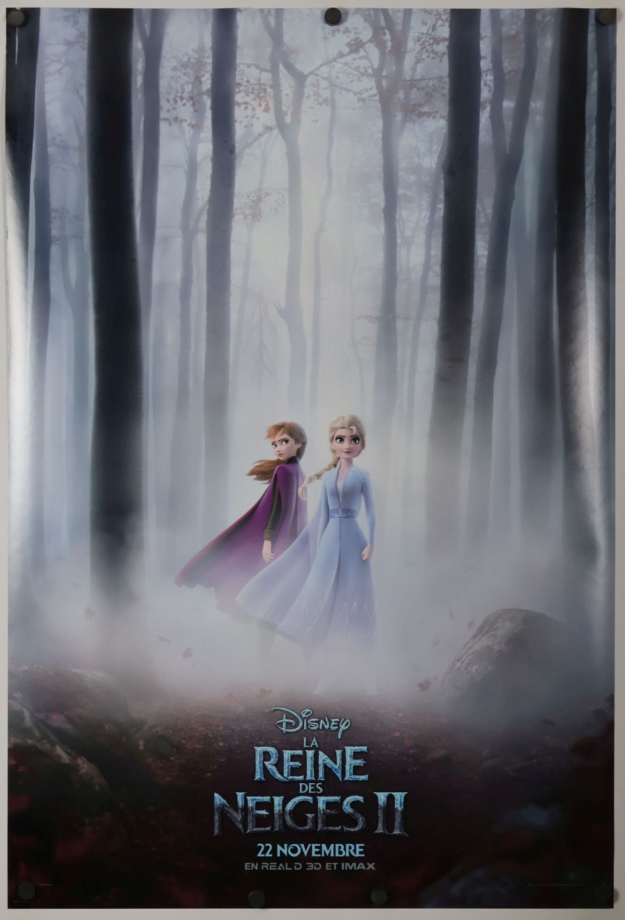 Frozen II (2019) original theatrical movie poster - Advance Style B - French Language