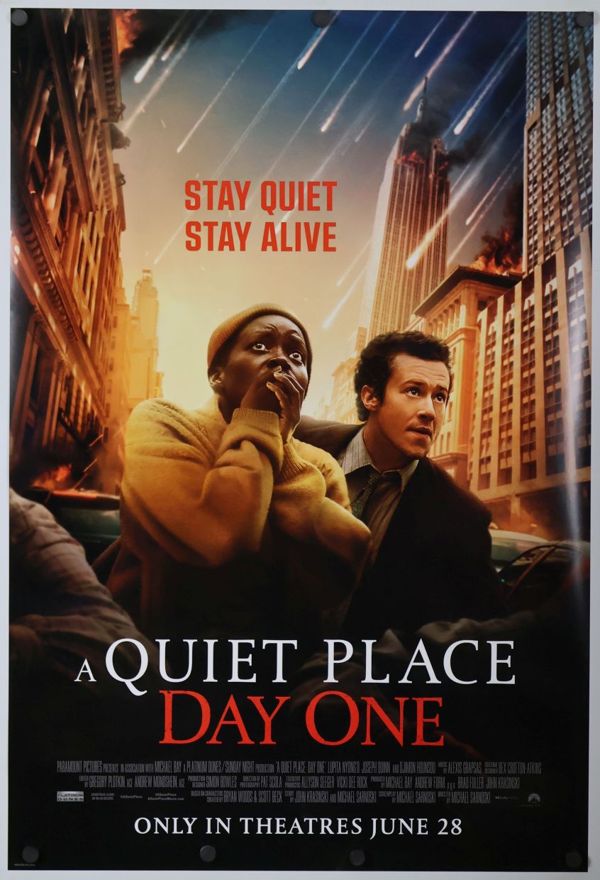 A Quiet Place: Day One (2024) original theatrical movie poster - Advance Style B