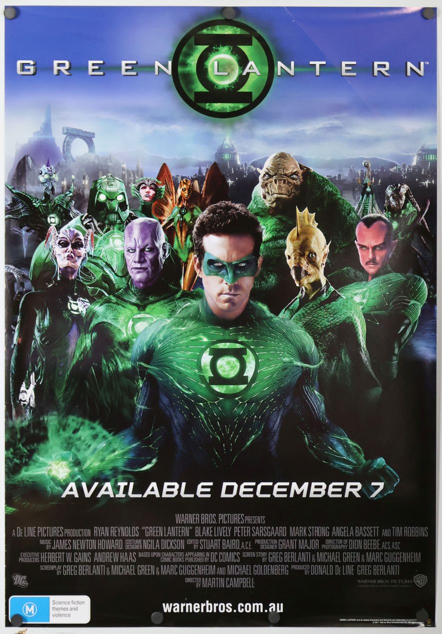 Green Lantern (2011) original theatrical movie poster - Video