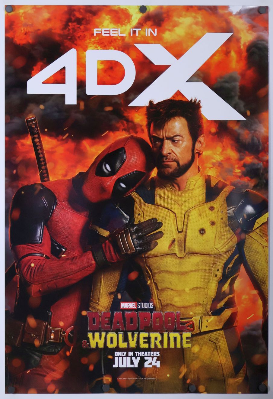 Deadpool & Wolverine (2024) original theatrical movie poster - International 4DX