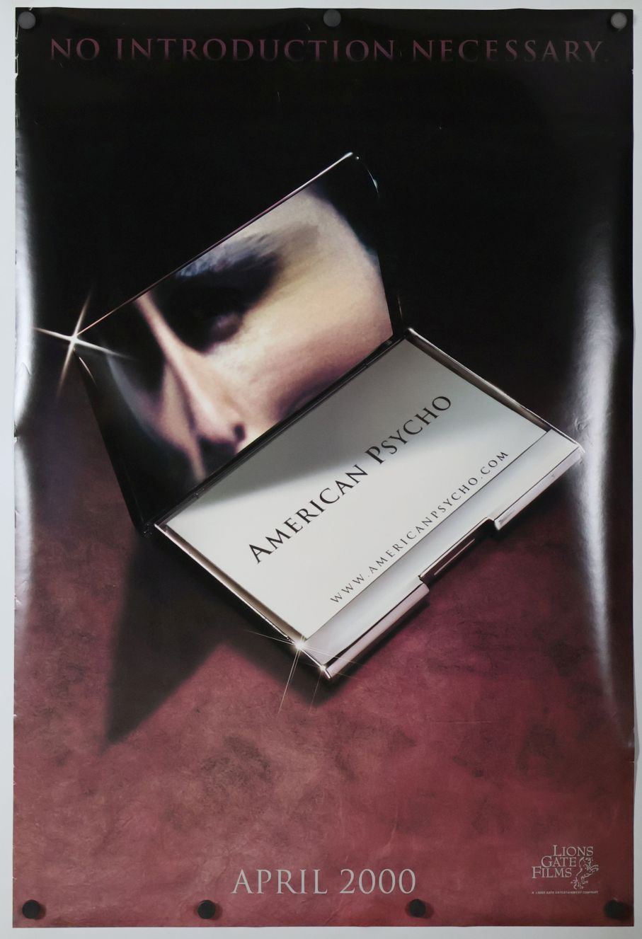 American Psycho (2000) original theatrical movie poster - Advance