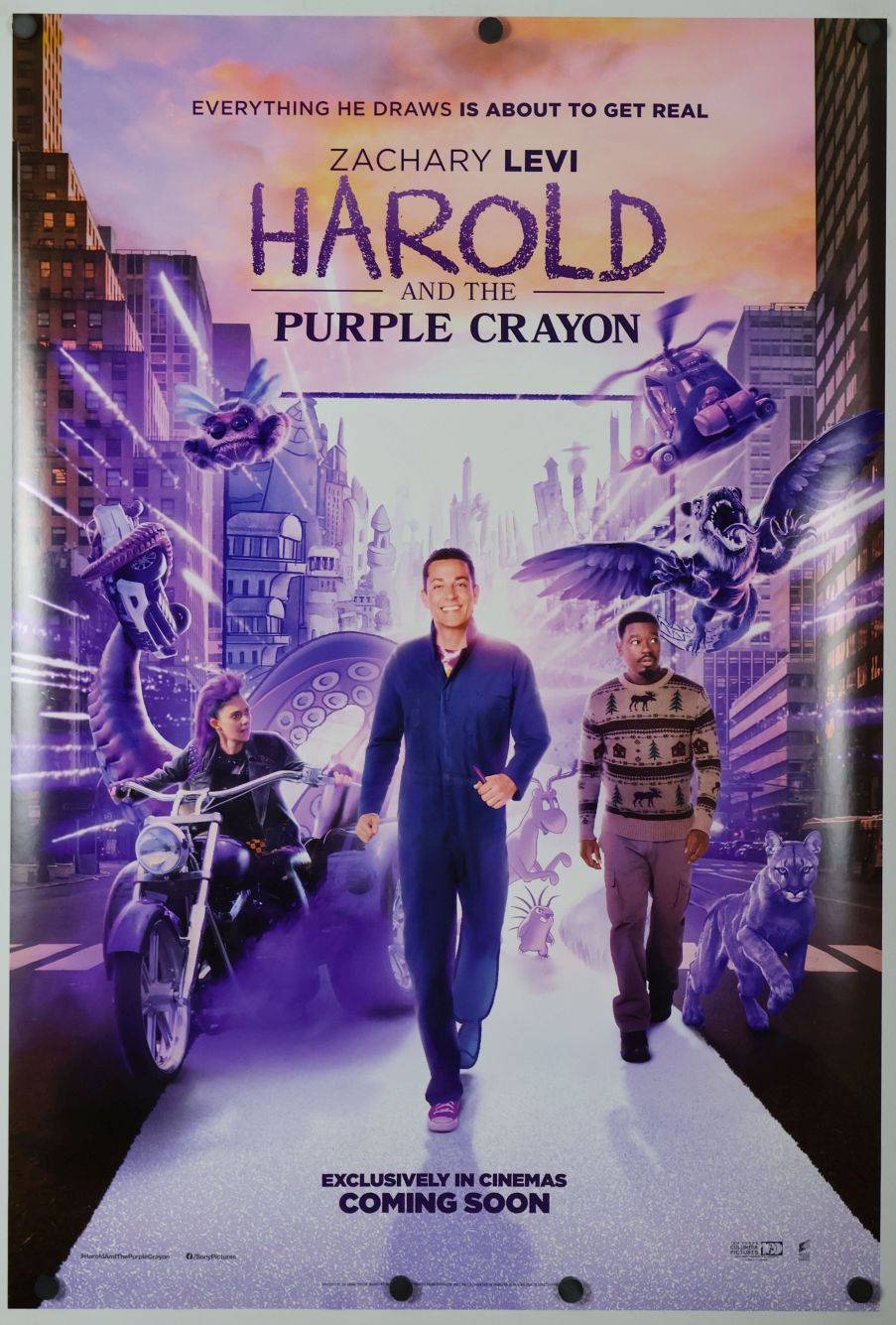 Harold and the Purple Crayon (2024) original theatrical movie poster - International