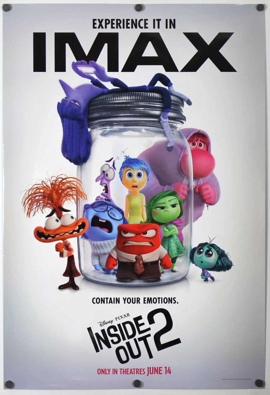 Inside Out 2 (2024) original theatrical movie poster - International IMAX